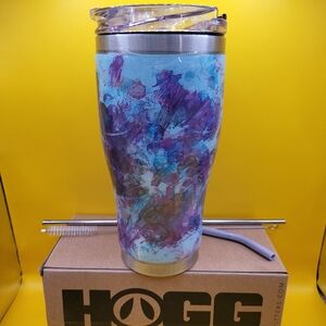 Hogg Outfitters 30 oz Stainless Steel Insulated Tumbler w Straw, Cleaner